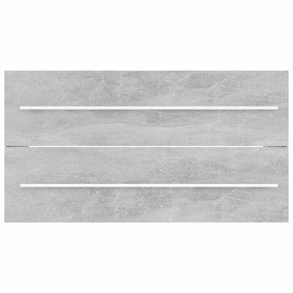 Set Mobili da Bagno 2 pz Grigio Cemento in Legno Multistrato | homemem39