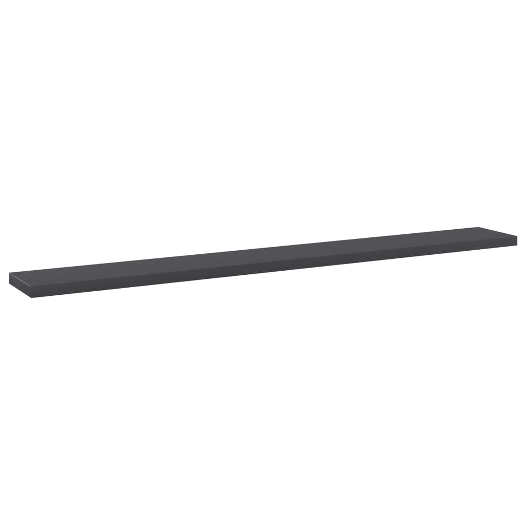 Ripiani per Libreria 8pz Grigi 80x10x1,5cm in Legno Multistrato | homemem39
