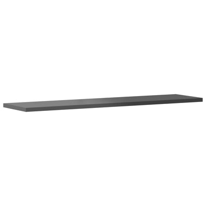 Ripiani per Libreria 8pz Grigio Lucido 80x20x1,5cm Multistrato | homemem39