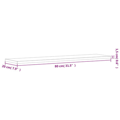 Ripiani per Libreria 8pz Grigio Lucido 80x20x1,5cm Multistrato | homemem39