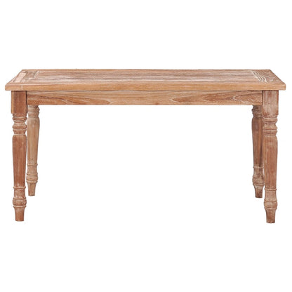 Tavolino Batavia 90x50x45cm Bianco Slavato in Massello di Teak - homemem39