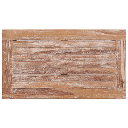 Tavolino Batavia 90x50x45cm Bianco Slavato in Massello di Teak - homemem39