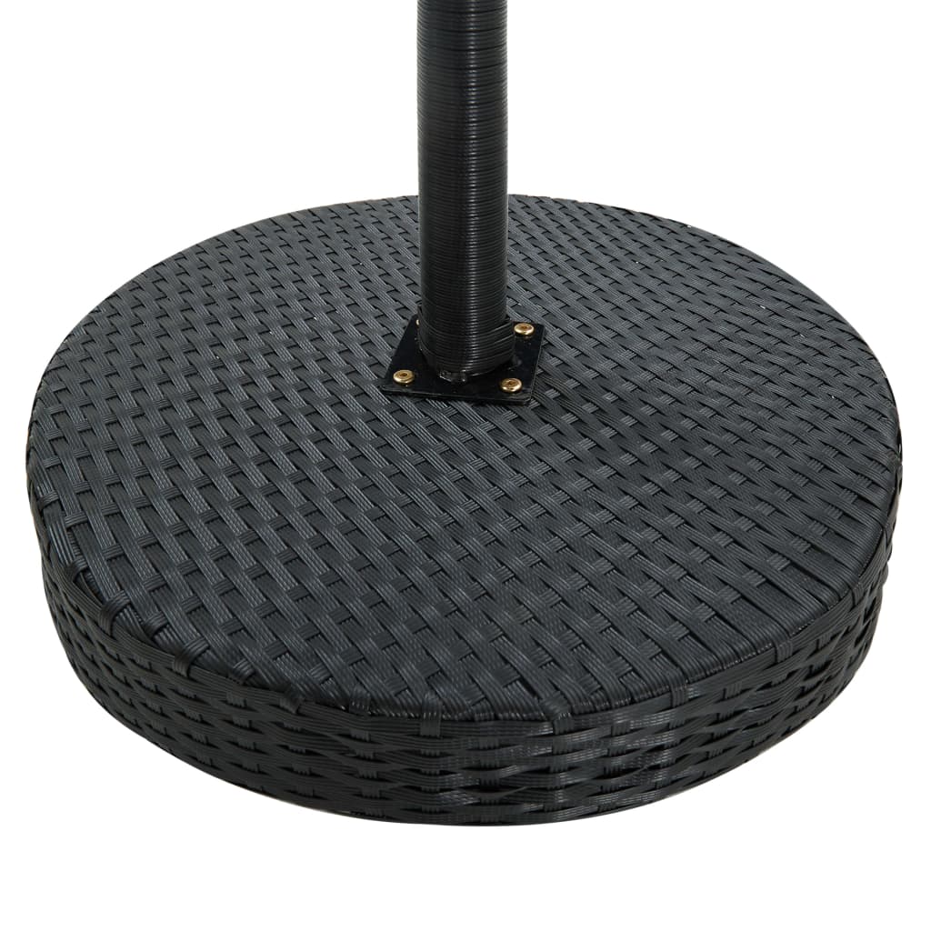 Set Bar da Giardino 3 pz con Cuscini Polyrattan Nero - homemem39