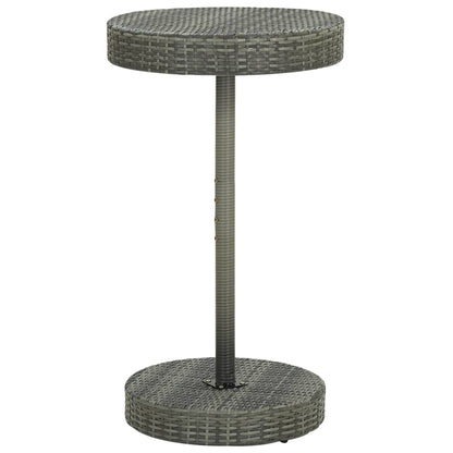 Set Bar da Giardino 3 pz con Cuscini in Polyrattan Grigio - homemem39