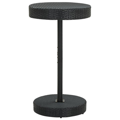 Set Bar da Giardino 3 pz con Cuscini Polyrattan Nero - homemem39