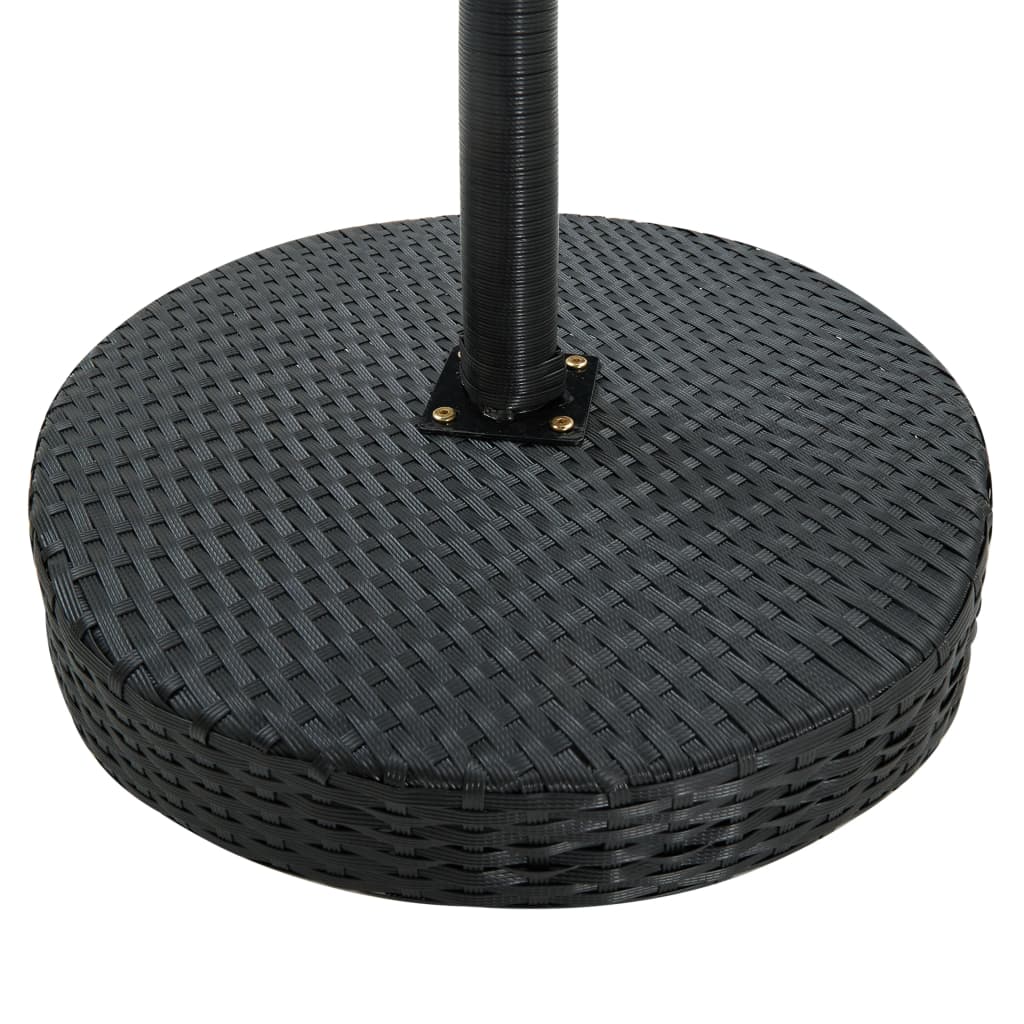Set Bar da Giardino 3 pz con Cuscini Polyrattan Nero - homemem39