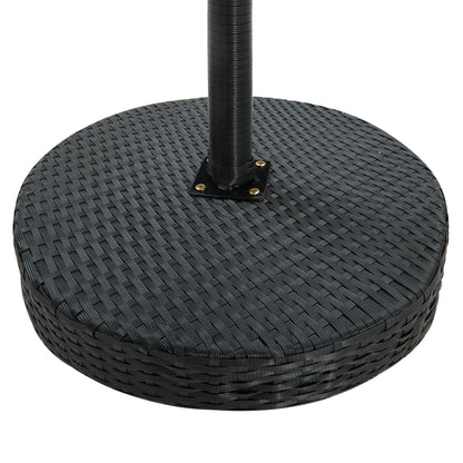 Set Bar da Giardino 3 pz con Cuscini Polyrattan Nero - homemem39