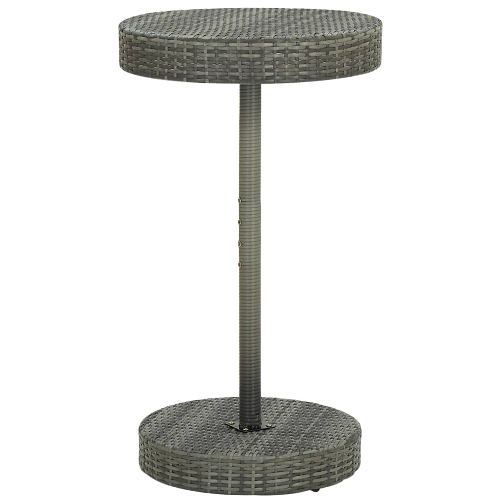 Set Bar da Giardino 3 pz con Cuscini in Polyrattan Grigio | homemem39