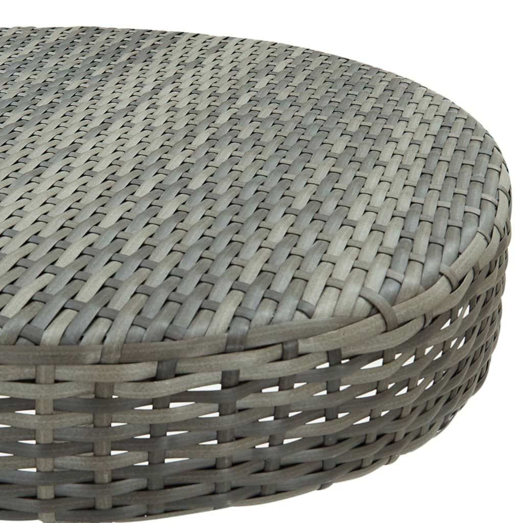Set Bar da Giardino 3 pz con Cuscini in Polyrattan Grigio | homemem39