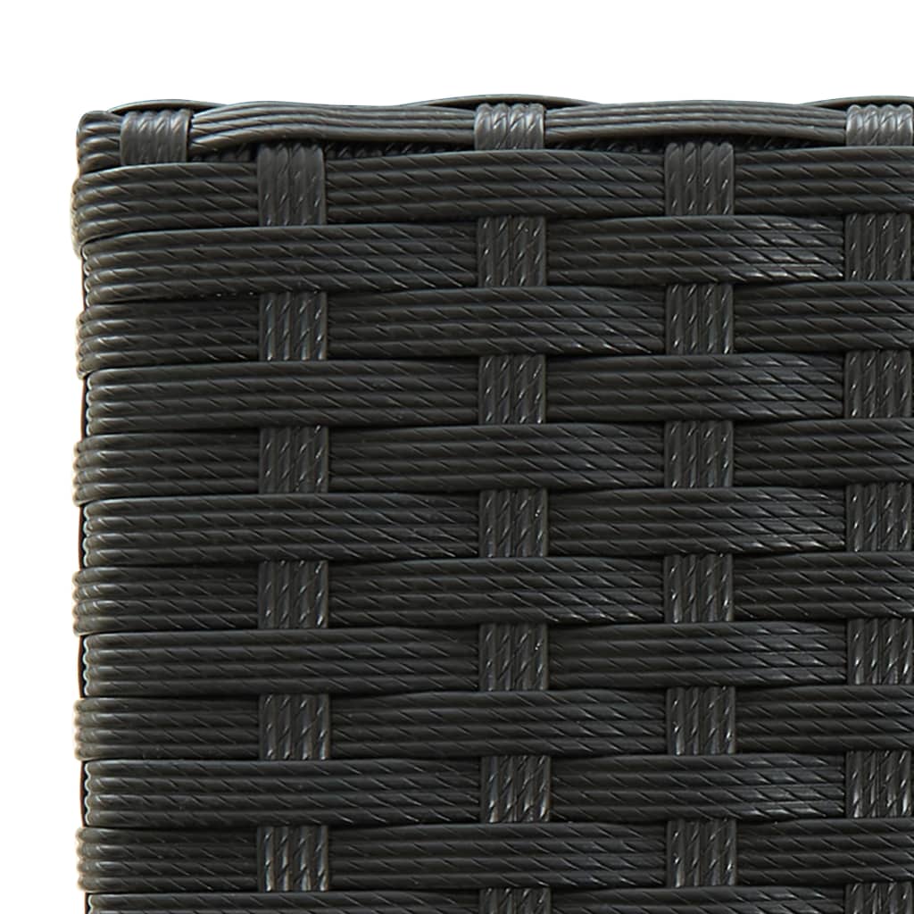 Set Bar da Giardino 5 pz in Polyrattan Nero - homemem39