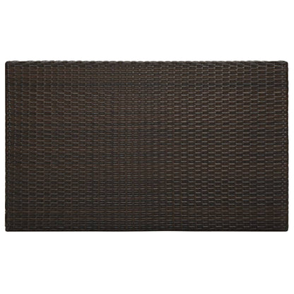 Set da Bar da Giardino 5 pz con Cuscini in Polyrattan Marrone - homemem39