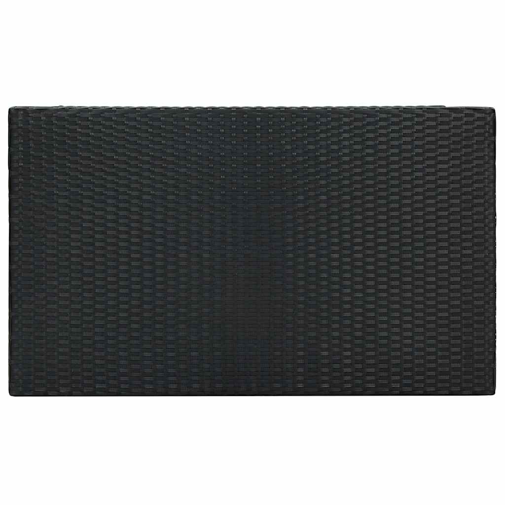 Set Bar da Giardino 7 pz con Cuscini in Polyrattan Nero | homemem39