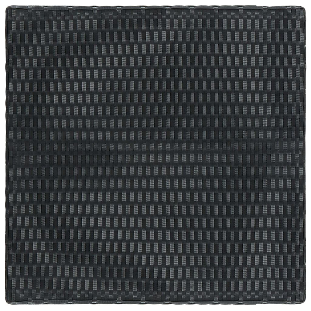Set Bar da Giardino 3 pz con Cuscini Polyrattan Nero | homemem39