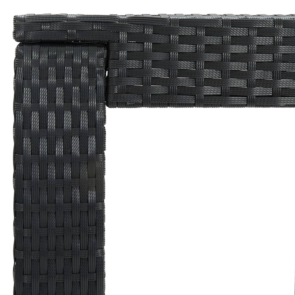 Set Bar da Giardino 5 pz con Cuscini Polyrattan Nero | homemem39