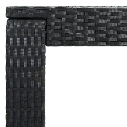 Set Bar da Giardino 5 pz con Cuscini Polyrattan Nero | homemem39