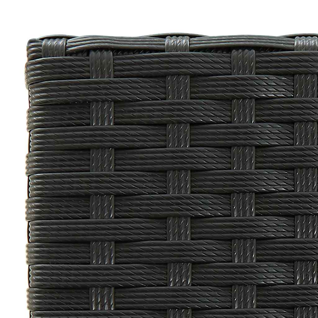 Set Bar da Giardino 5 pz con Braccioli in Polyrattan Nero | homemem39