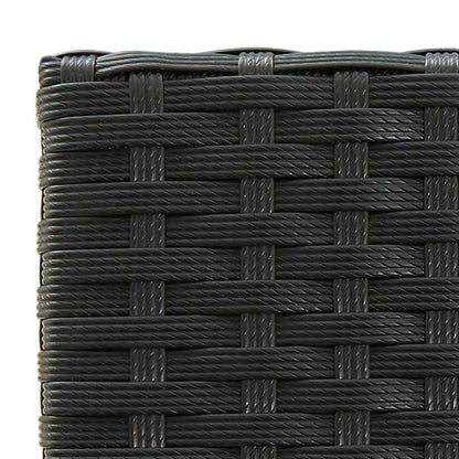Set Bar da Giardino 5 pz con Braccioli in Polyrattan Nero | homemem39