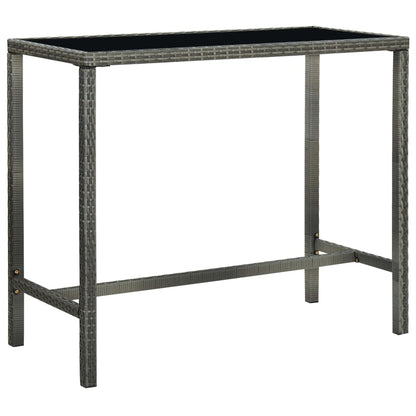 Set da Bar da Giardino 9 pz con Cuscini in Polyrattan Grigio - homemem39