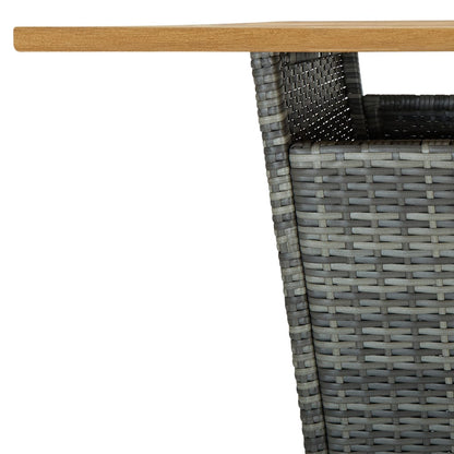 Set da Bar da Giardino 5 pz con Cuscini in Polyrattan Grigio | homemem39