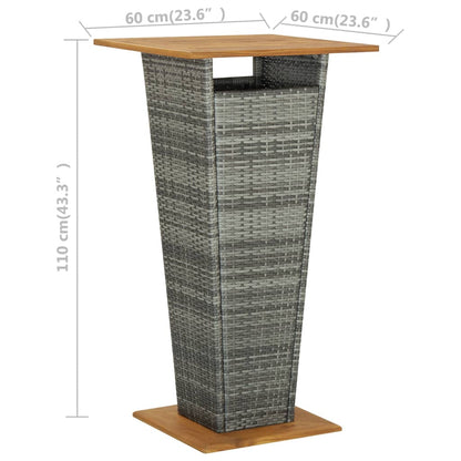 Set Bar da Giardino 5 pz Grigio | homemem39