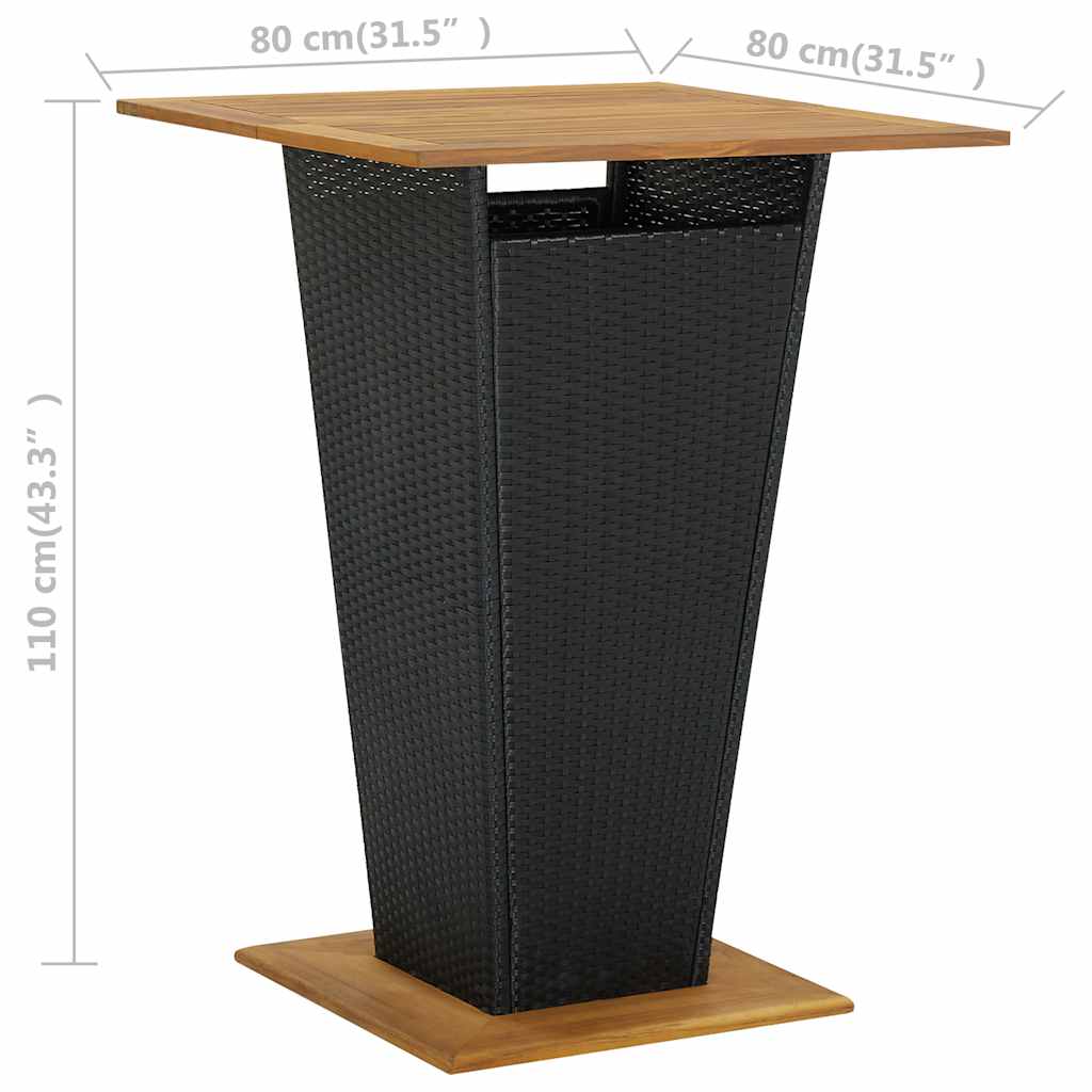 Set Bar da Giardino 5 pz Nero | homemem39