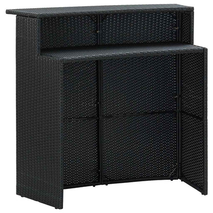 Set Bar da Giardino 4 pz con Cuscini Nero