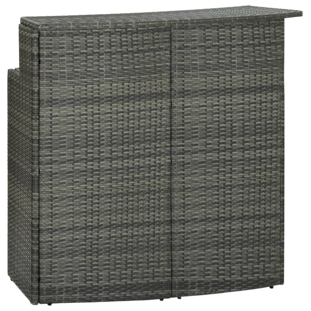 Set Bar da Giardino 4 pz con Cuscini Grigio | homemem39