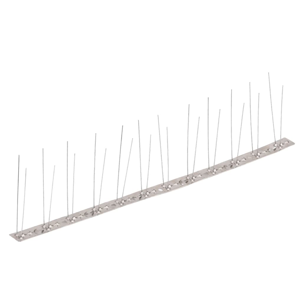 Set Dissuasori per Uccelli e Piccioni 20 pz Acciaio 2 File 10 m | homemem39