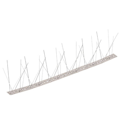Set Dissuasori per Uccelli e Piccioni 10 pz Acciaio 5 File 5 m | homemem39