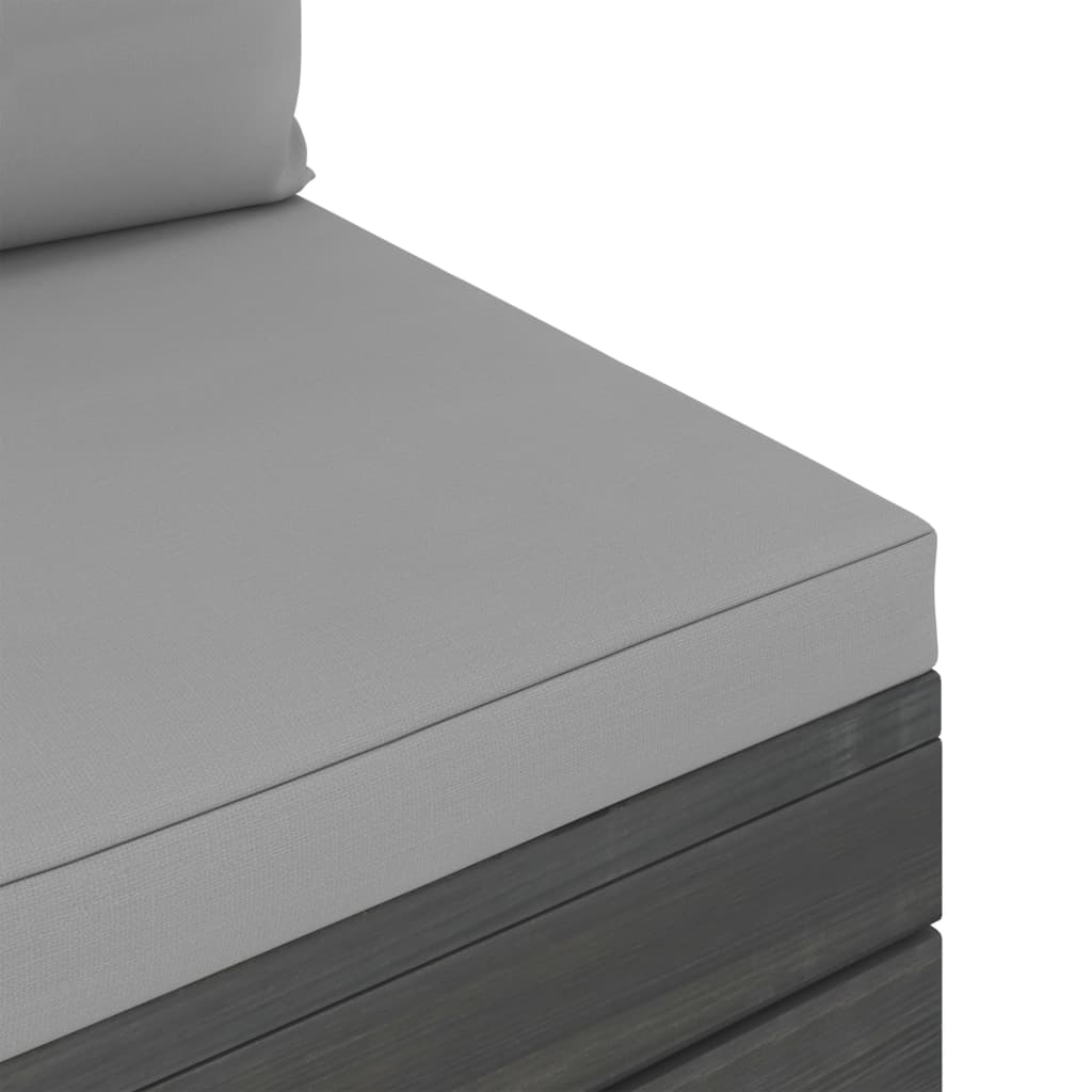 Set Divani da Giardino su Pallet 2 pz con Cuscini Massello Pino - homemem39