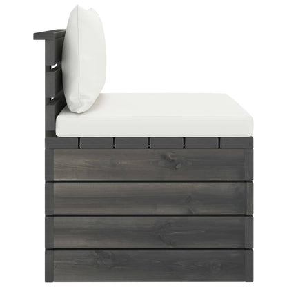 Set Divani da Giardino su Pallet 2 pz con Cuscini Massello Pino - homemem39