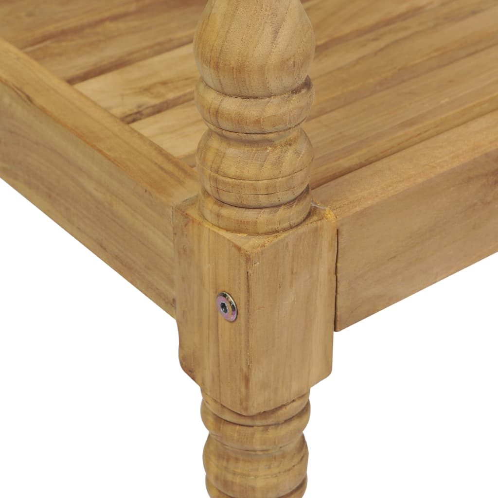 Sedie Batavia 2 pz con Cuscini Beige in Massello di Teak