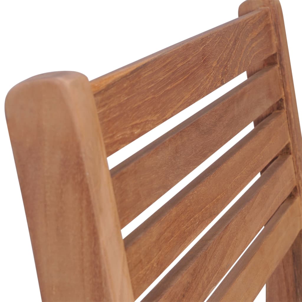 Garden Chairs 2 pcs with Beige Solid Teak Cushions