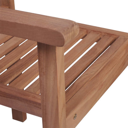 Sedie da Giardino 2 pz con Cuscini Beige Massello di Teak