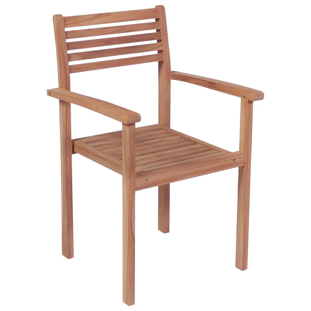 Garden Chairs 2 pcs with Black Solid Teak Cushions