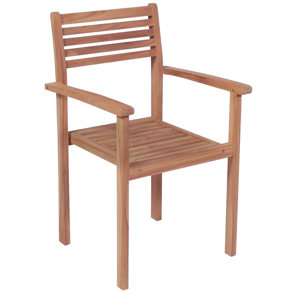 Sedie da Giardino 4 pz con Cuscini Antracite Massello di Teak