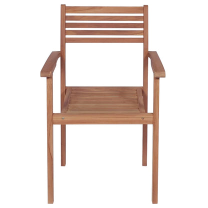 Garden Chairs 4 pcs with Anthracite Solid Teak Cushions