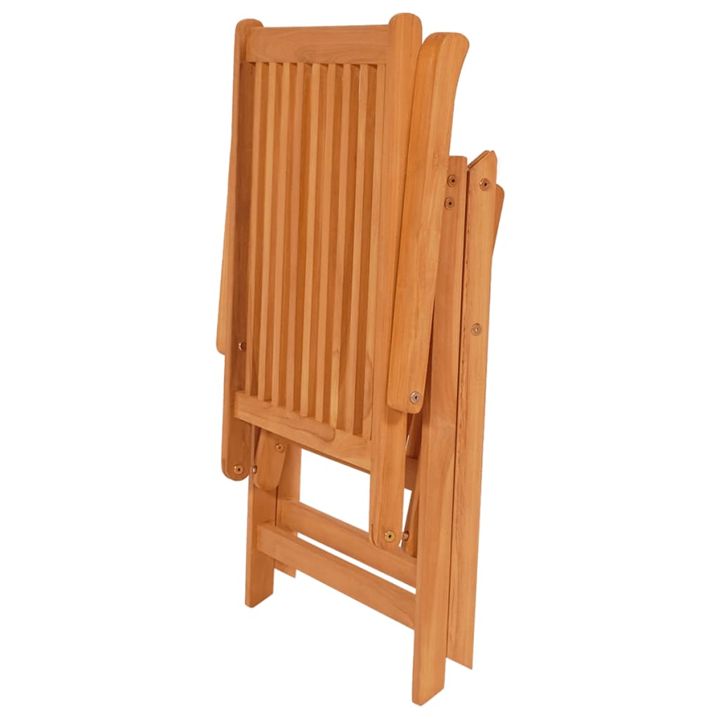 Sedie da Giardino 2 pz con Cuscini Beige Massello di Teak