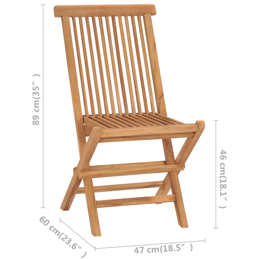 Sedie da Giardino con Cuscini Rosso Vino 2 pz Massello di Teak - homemem39