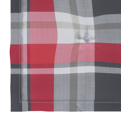 Sedie da Giardino Cuscini Motivo Quadri Rosso 2pz Massello Teak - homemem39