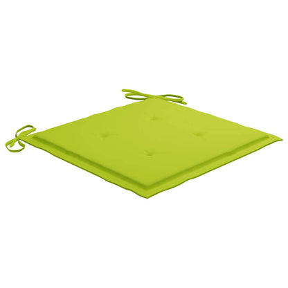 Sedie Giardino con Cuscini Verde Chiaro 6pz Legno Massello Teak - homemem39