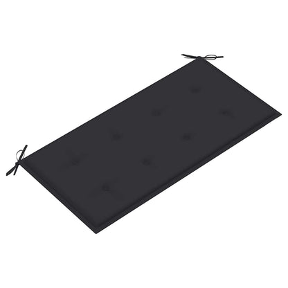 Panca da Giardino con Cuscino Antracite 112 cm in Legno di Teak - homemem39