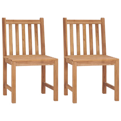 Garden Chairs 2 pcs with Cushions in Solid Teak Wood