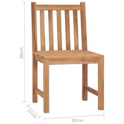 Garden Chairs 2 pcs with Cushions in Solid Teak Wood