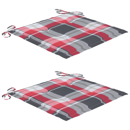 Sedie da Giardino 2 pz con Cuscini in Legno Massello di Teak - homemem39