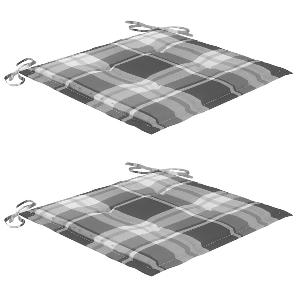 Sedie da Giardino 2 pz con Cuscini in Legno Massello di Teak - homemem39