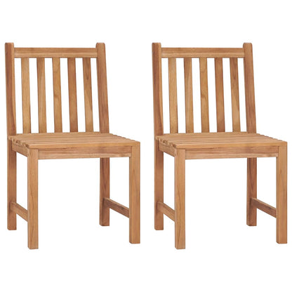 Sedie da Giardino 2 pz con Cuscini in Legno Massello di Teak | homemem39