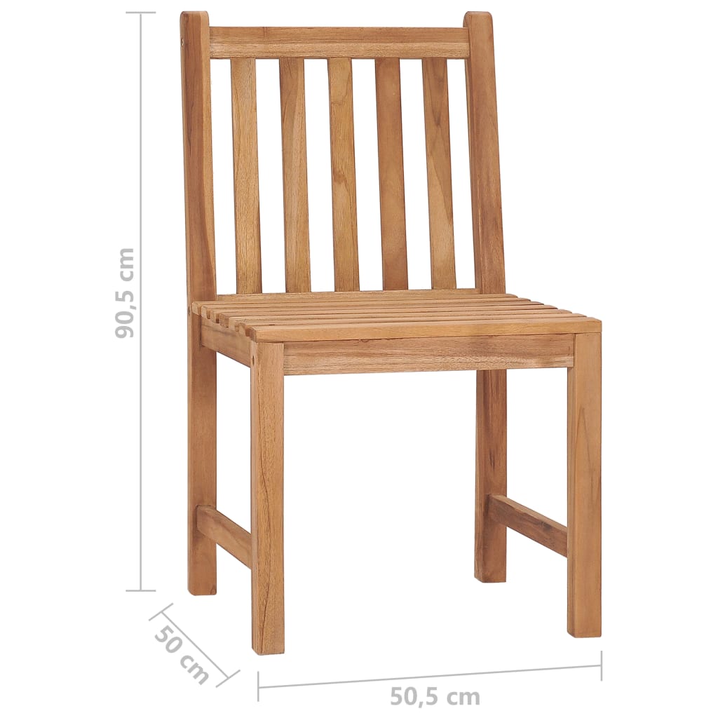 Garden Chairs 2 pcs with Cushions in Solid Teak Wood