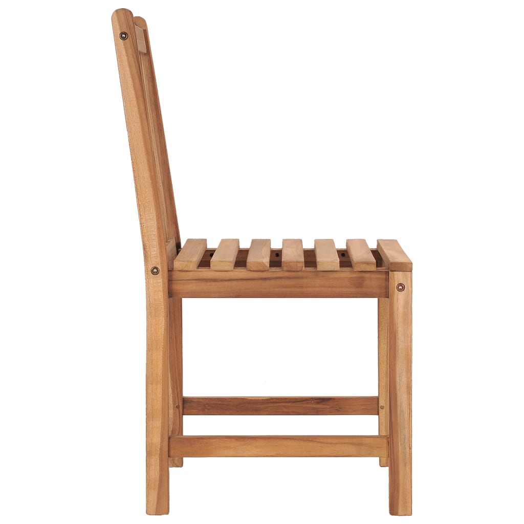 Garden Chairs 2 pcs with Cushions in Solid Teak Wood