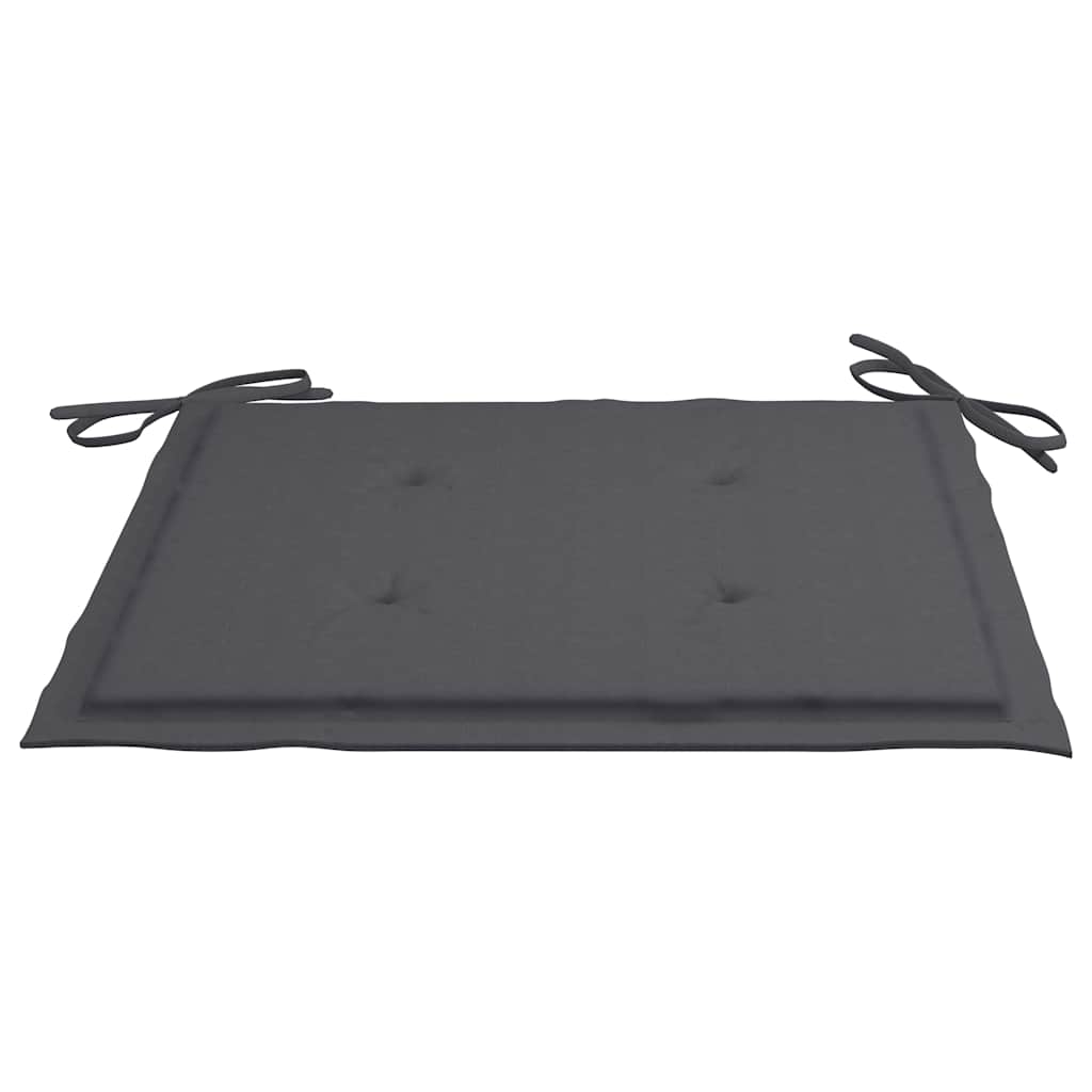 Set da Pranzo Giardino Pieghevole 3 pz Cuscino Massello di Teak